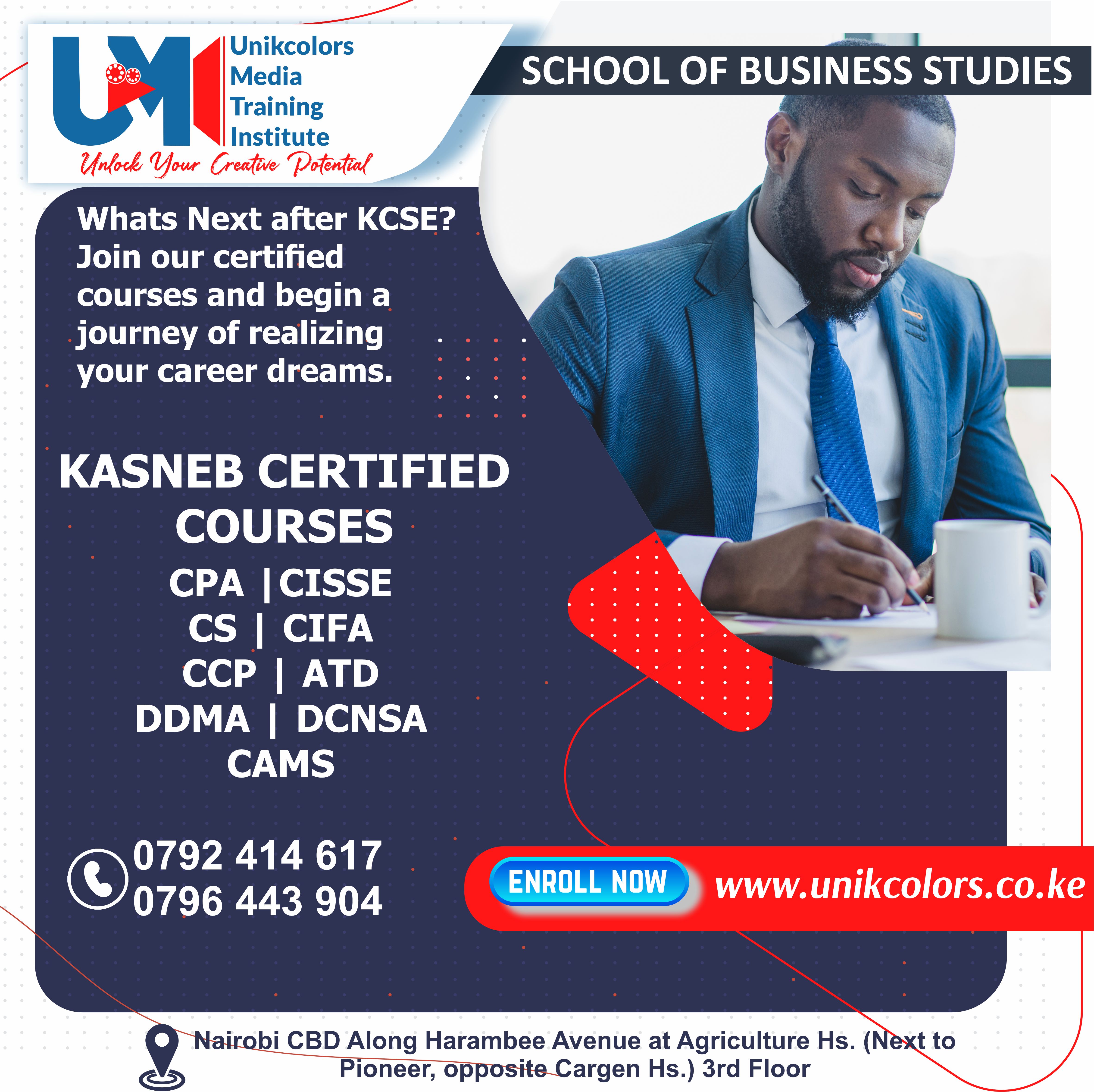 KASNEB CERTIFIED COURSES - CPA | CISSE | CS | CIFA | CCP | DDMA | DCNSA | CAMS